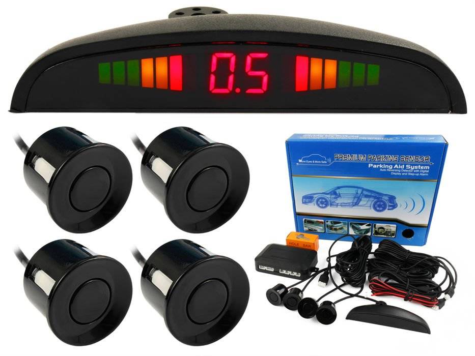 Kit 4 Sensoren als Einparkhilfe für Auto mit LED-Display und akustischem  Signal lackierfähig : : Elektronik & Foto