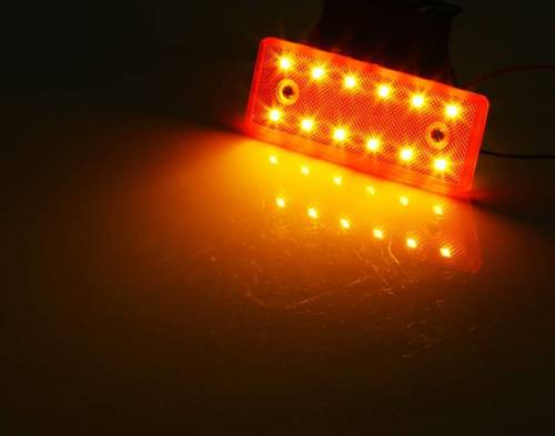 1 LED Begrenzungsleuchte 12V - 24V mit Halterung Orange